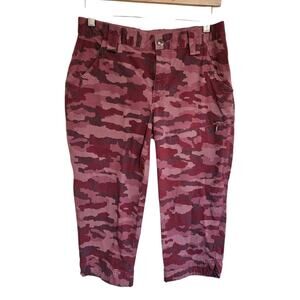 Duluth Trading Company Women's Rootstock Gardening Petal Pushers Pink Camo Sz 6
